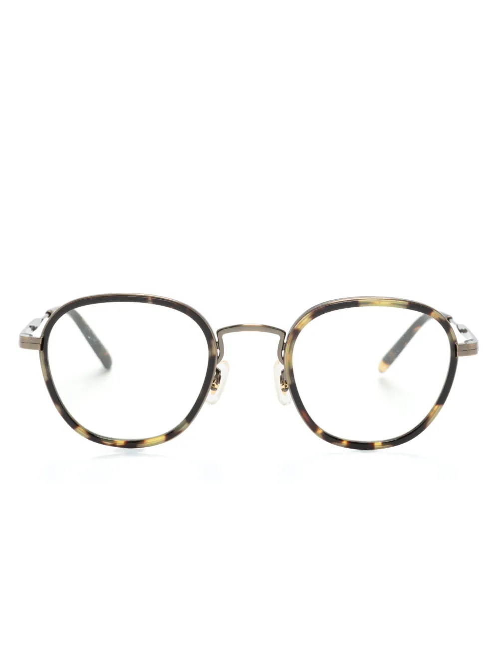 

Очки в круглой оправе черепаховой расцветки Oliver Peoples, золотой