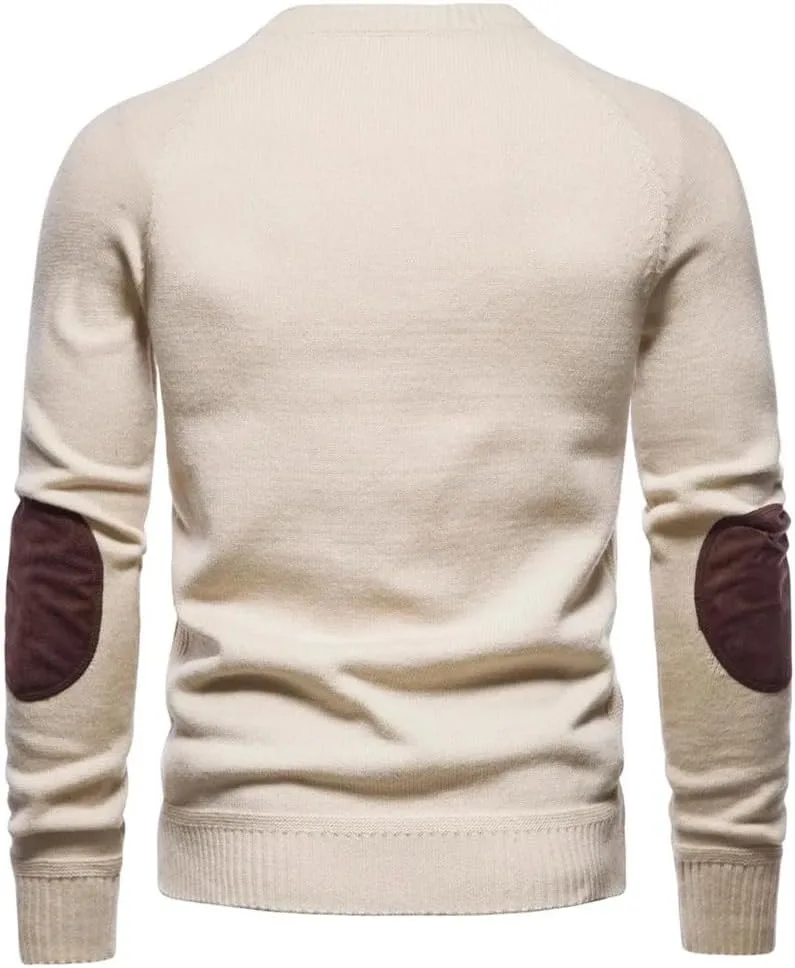 

Мужской свитер вязаный однотонный Bciopll