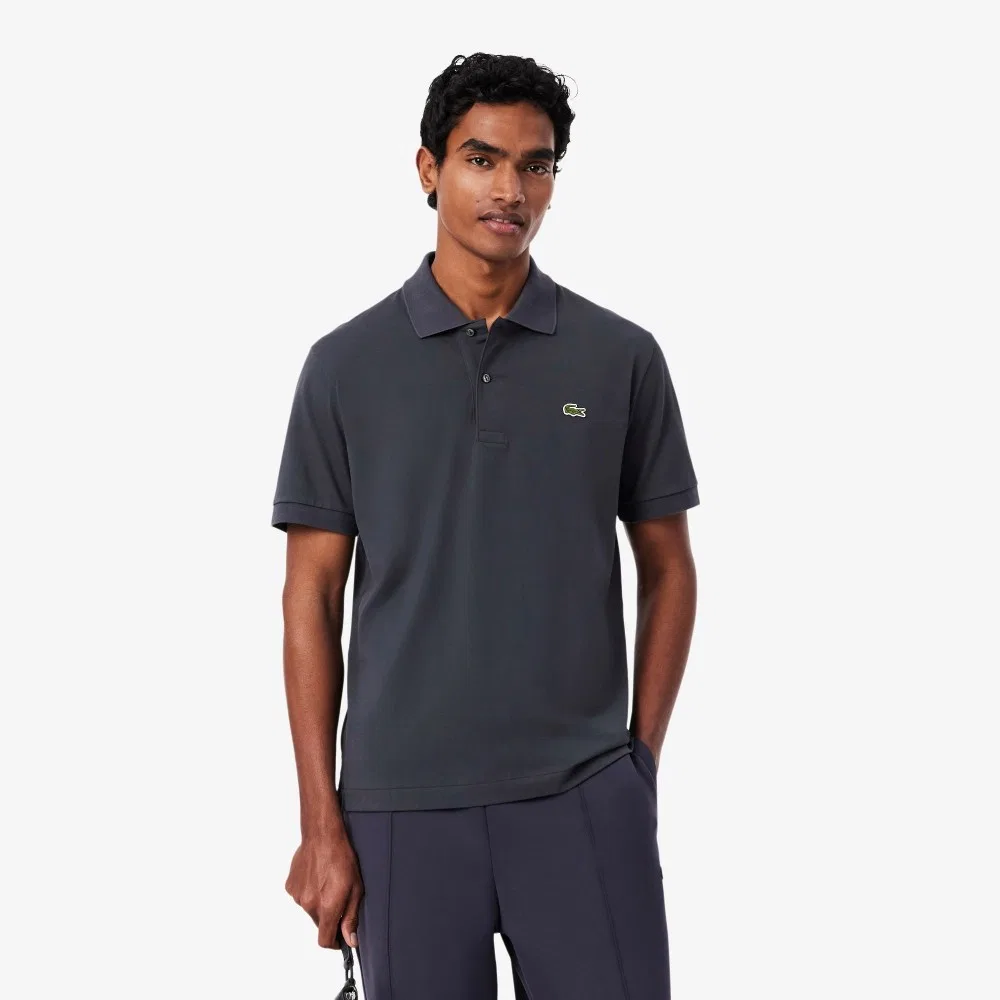 Футболка-поло Lacoste Classic Fit мужская, с коротким рукавом, темно-серый