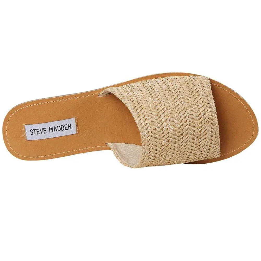 Мужские сандалии Steve Madden Grace с открытым носком и отделкой из рафии, модель RHS7670, бежевый — фото 2