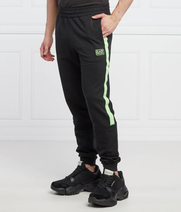 

Штаны спортивные Ea7 Regular Fit, черный / салатовый