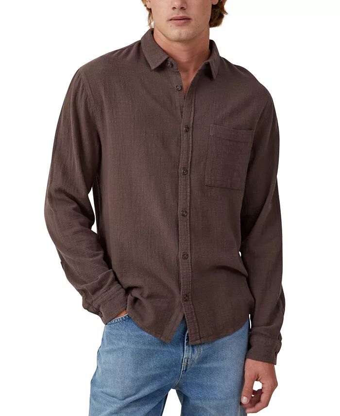 

Мужская рубашка Portland с длинным рукавом COTTON ON, коричневый