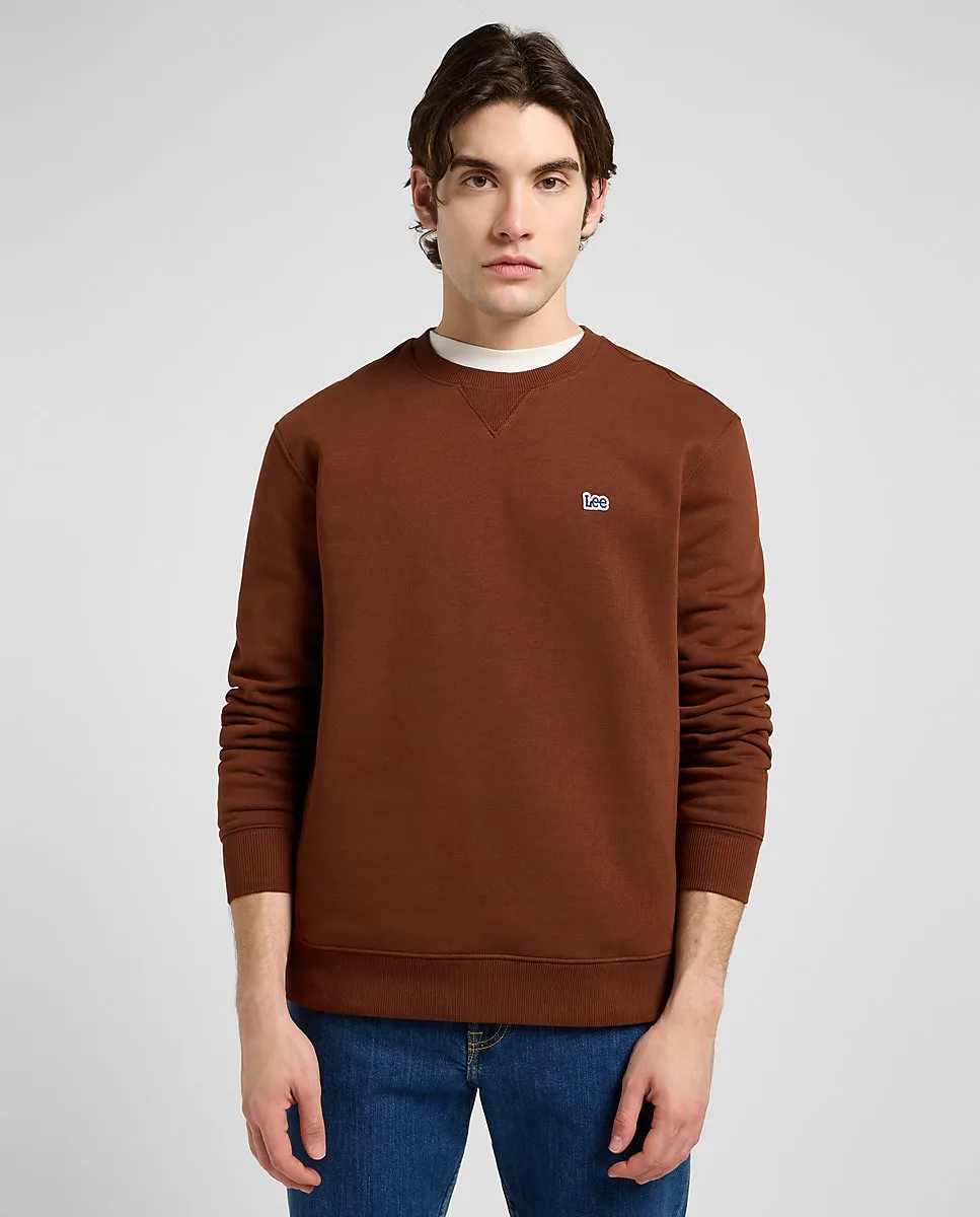 

Классическая мужская толстовка с круглым вырезом Lee, коричневый