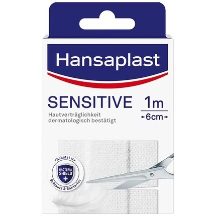 

Пластырь Hansaplast Sensitive 1м x 6см с защитой от бактерий