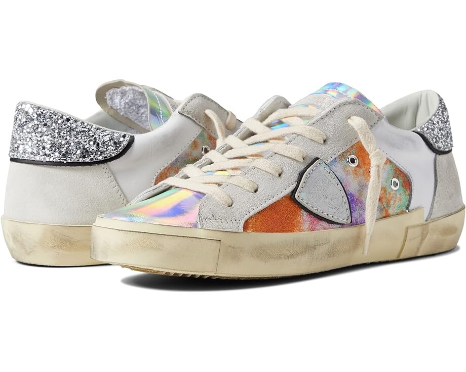 

Кроссовки Philippe Model PRSX Low Sneaker, цвет Metal Batik/Silver Multi