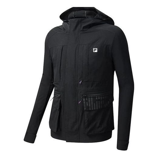 

Куртка athletics cargo woven zipper jacket black Fila, черный