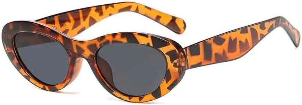 

Солнцезащитные очки с защитой UV400 | Овальные линзы «кошачий глаз» разных цветов | для женщин и мужчин, для занятий спортом на открытом воздухе и вождения DSVIGF, Leopard Gray