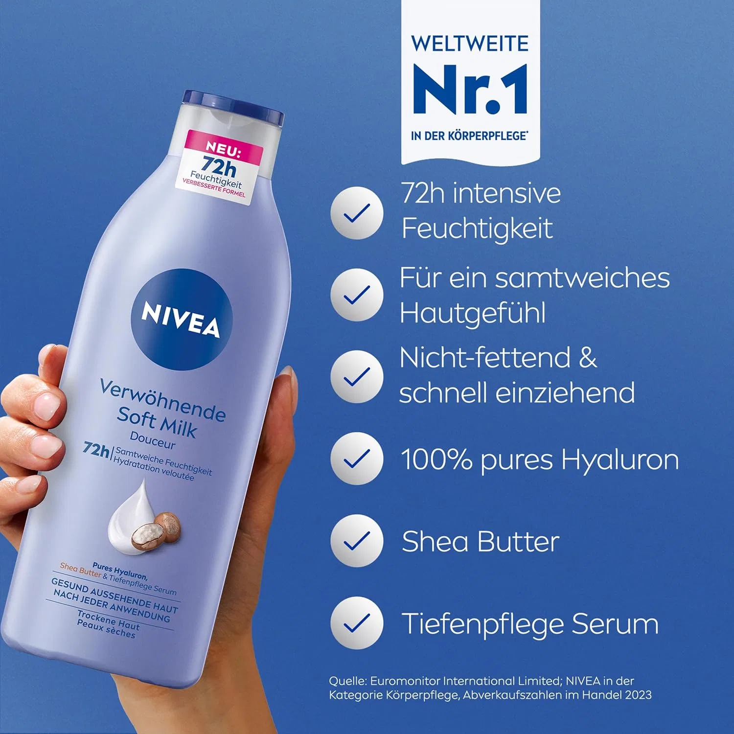 Молочко для тела «Pampering Soft Milk» от NIVEA Nivea, White — фото 2
