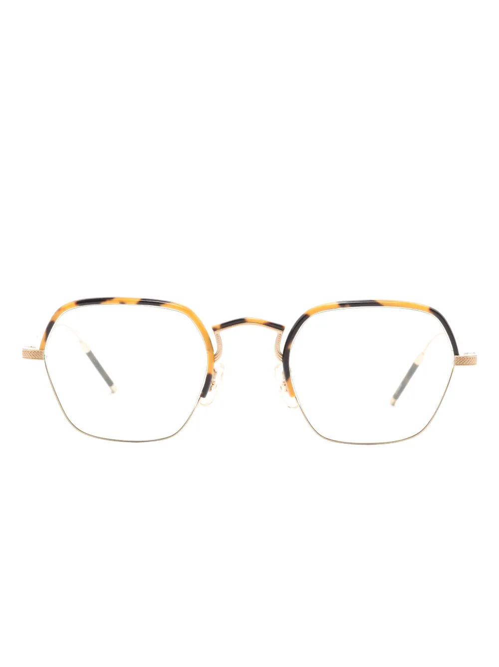 

Очки в шестиугольной оправе Oliver Peoples, коричневый