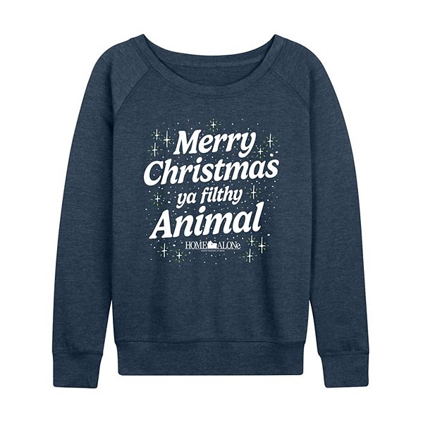 

Женская футболка с длинным рукавом Home Alone Merry Christmas Ya Filthy Animal из французского флиса Licensed Character, Heather Indigo, Фиолетовый, Женская футболка с длинным рукавом Home Alone Merry Christmas Ya Filthy Animal из французского флиса Licen