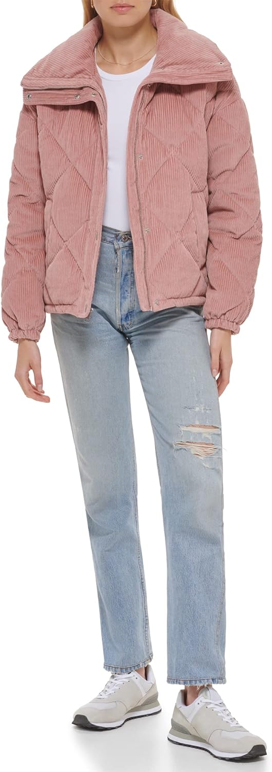 Женская куртка Levi's из стеганого вельвета, розовый — фото 3