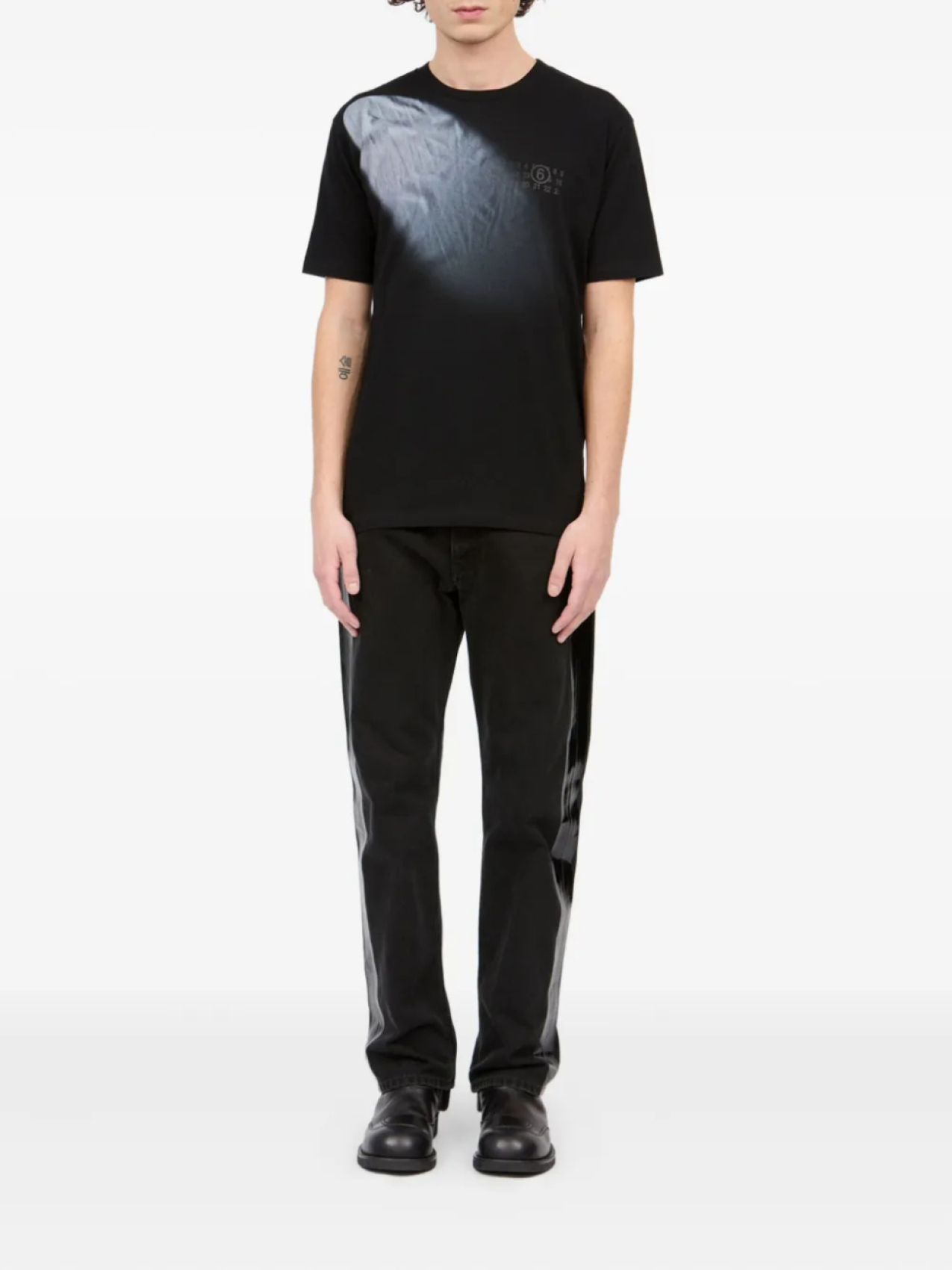 MM6 Maison Margiela футболка с графичным принтом, черный — фото 2