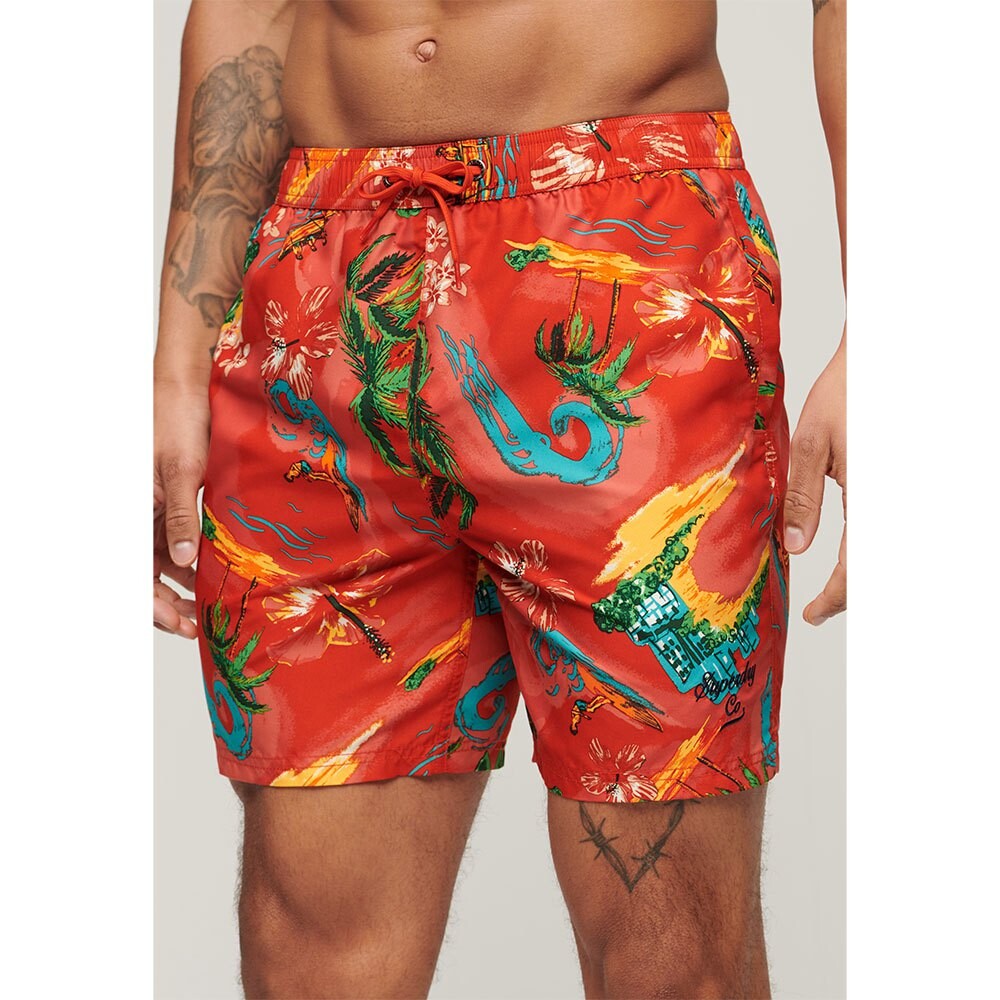 

Шорты для плавания Superdry Hawaiian Print 17´´ Swimming Shorts, оранжевый