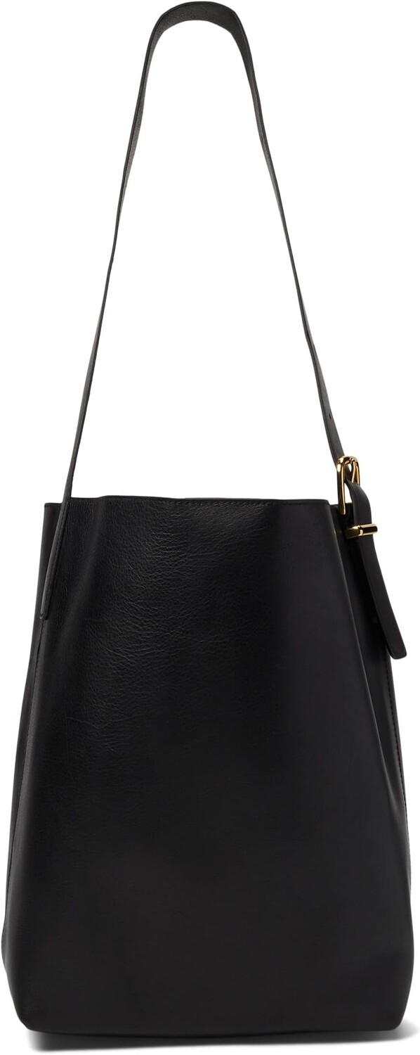 

Кожаная сумка-тоут Essential Bucket Madewell, цвет True Black