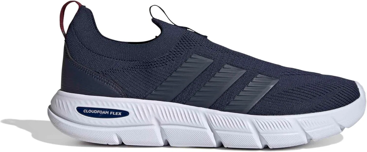 Мужские слипоны Adidas Cloudfoam Flex, Dark Blue Shadow Navy Shadow Red — фото 2