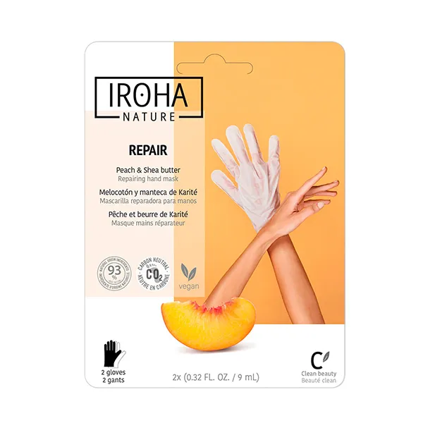 

Регенерирующая маска для рук Guantes Regenerantes Melocotón Iroha Nature, 2 UD