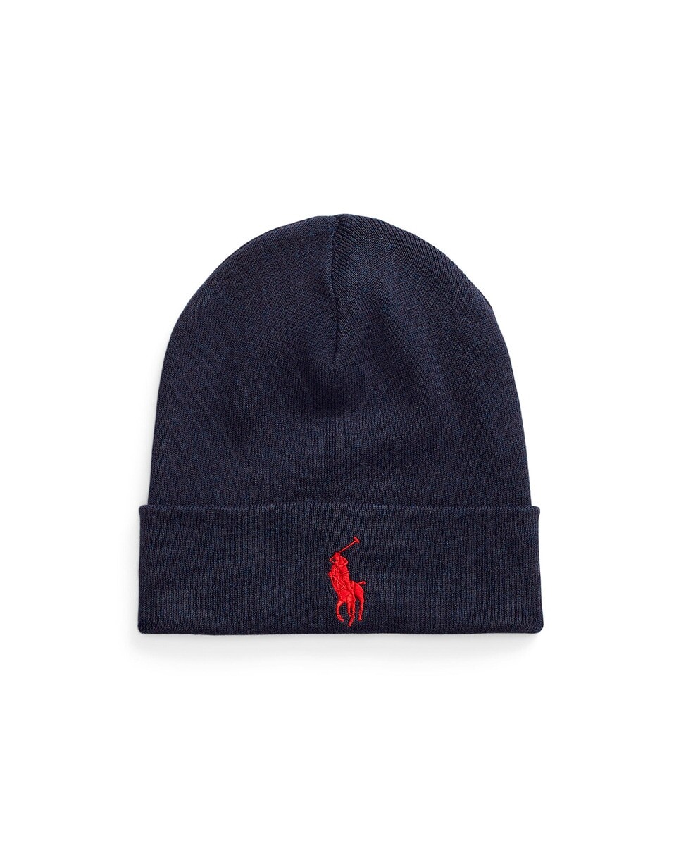 

Мужская шапка из 100% хлопка с вышитой лошадью Polo Ralph Lauren, темно-синий