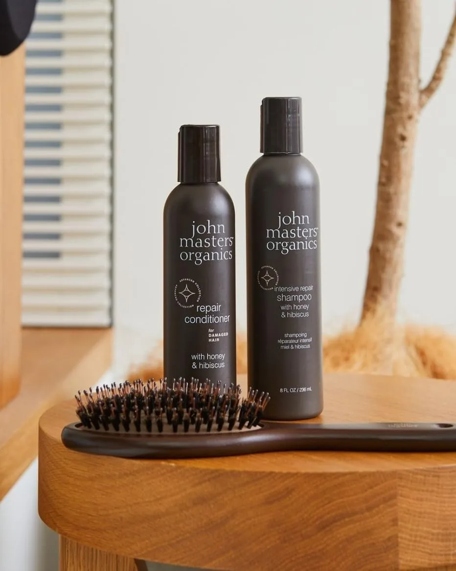 John Masters Organics Восстанавливающий кондиционер для поврежденных волос 16 унций | 70% органических ингредиентов | Органический мед и гибискус — фото 3
