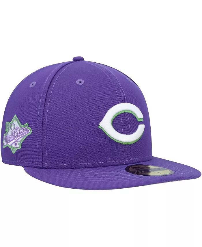 

Мужская фиолетовая шляпа с нашивкой по бокам Cincinnati Reds Lime 59FIFTY New Era, фиолетовый