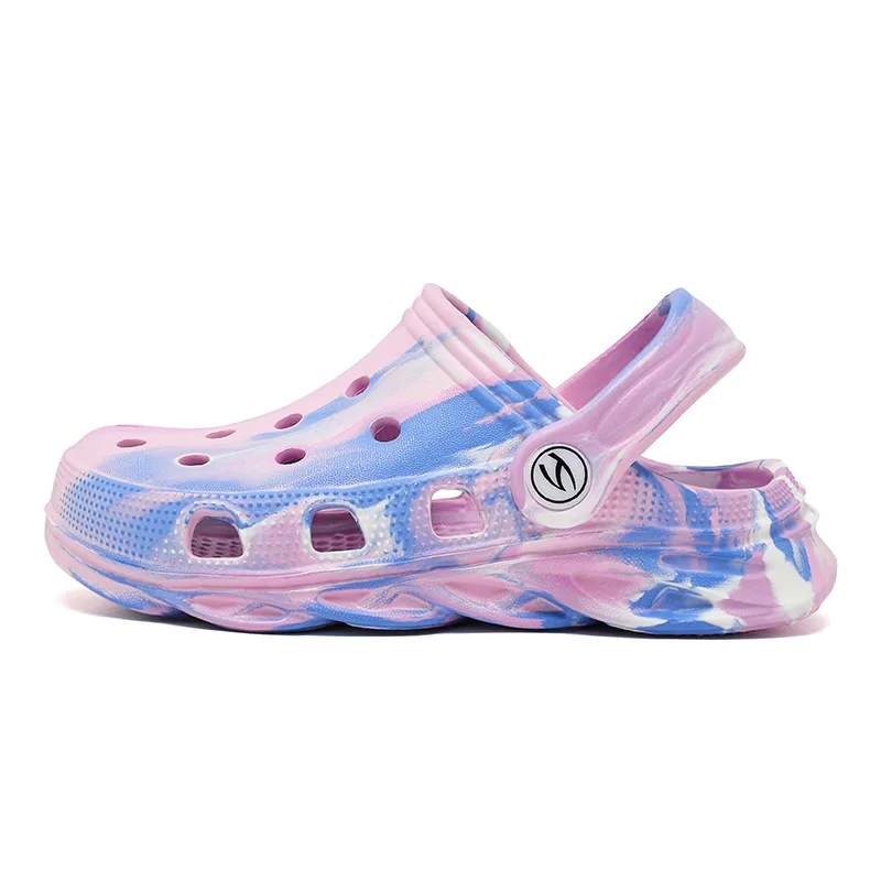 Непромокаемые нескользящие сандалии для малышей HOBIBEAR, Multicolor Pink Tie-Dye