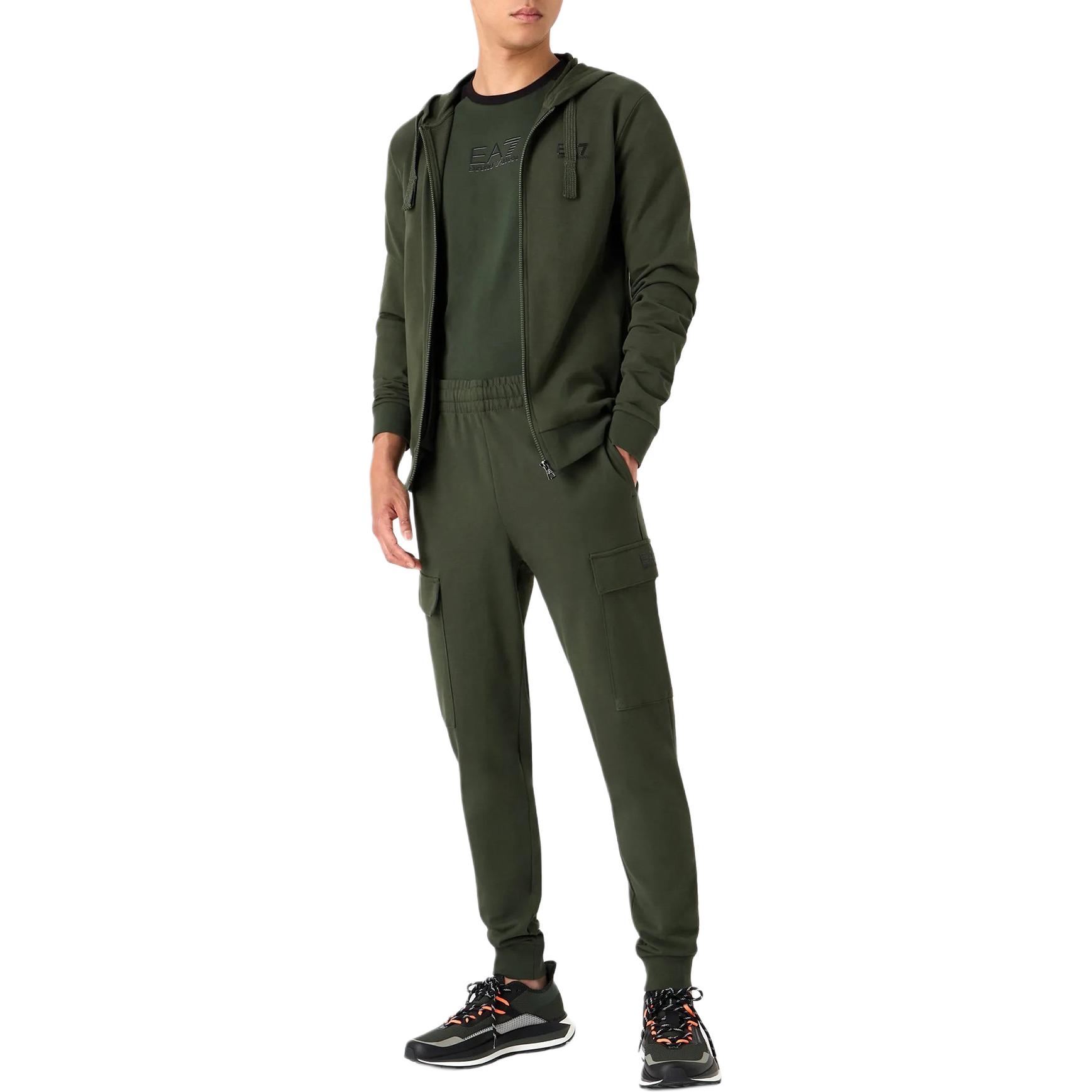 EMPORIO ARMANI Футболка мужская black/khaki — фото 4