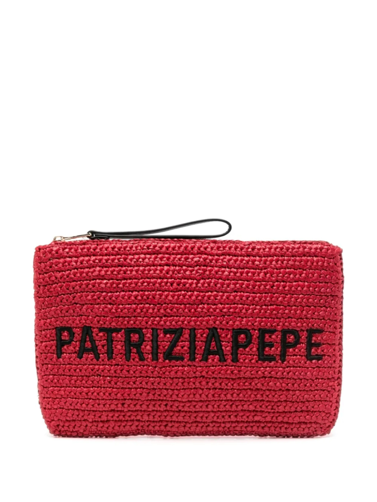 

Клатч Patrizia Pepe с вышитым логотипом, красный