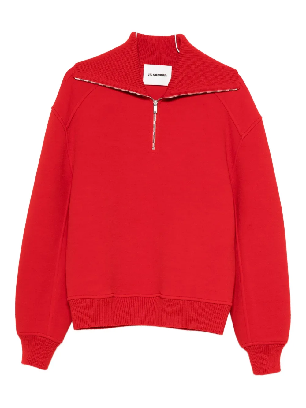 

Свитер с полумолнией JIL SANDER, красный
