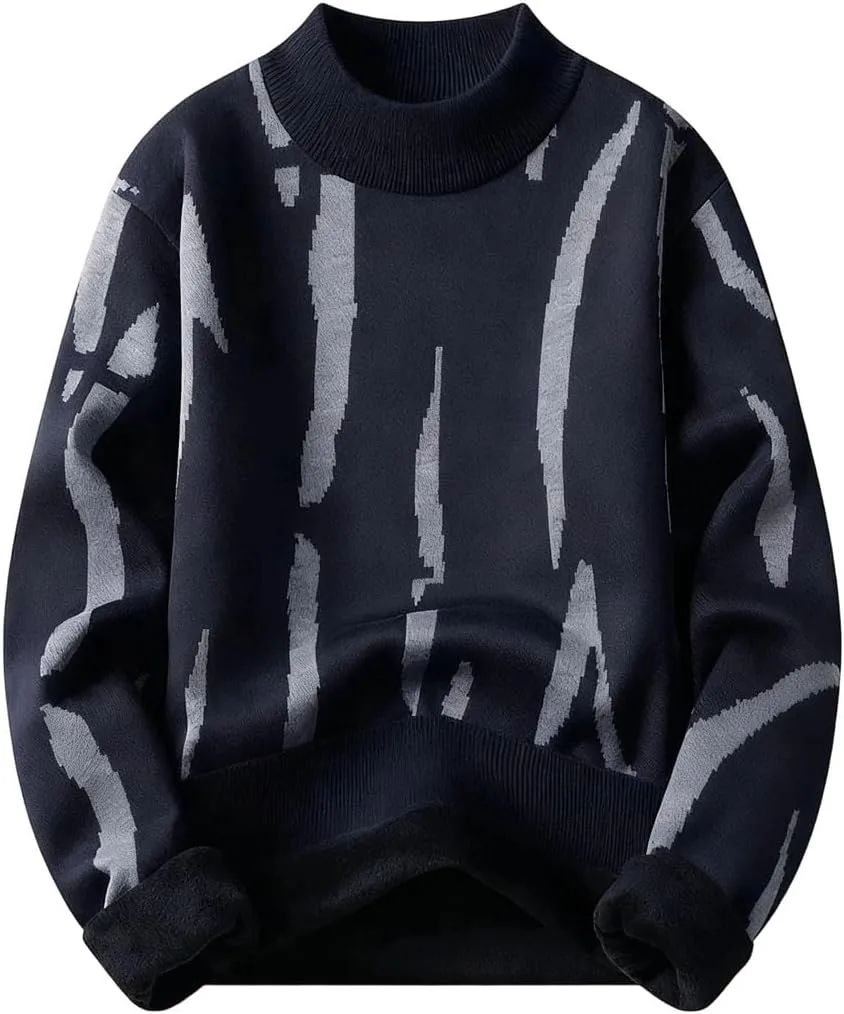 

Мужской свитер теплый вязаный мягкий термо