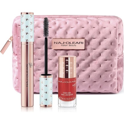 

Набор Naj Oleari Classy Kit Wear The Volume Mascara and Oleo Gel Nail Lacquer Smalto with Pochette