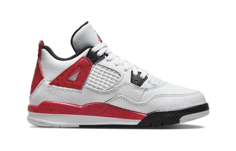 Кроссовки детские Air 4 "Red Cement" Jordan, красный/белый — фото 2