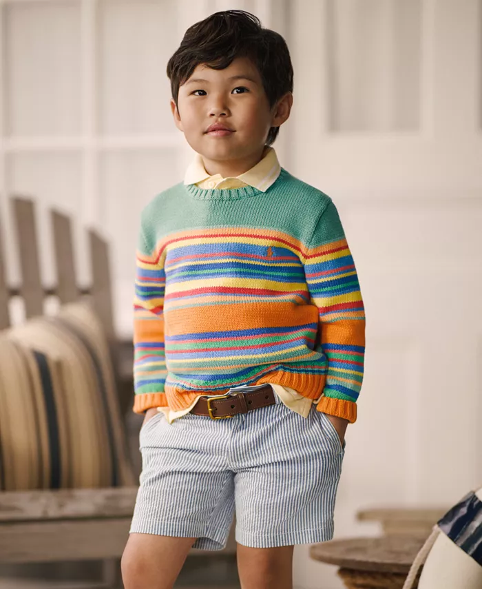 

Шорты из стретч-ситца для малышей и мальчиков Polo Ralph Lauren, синий
