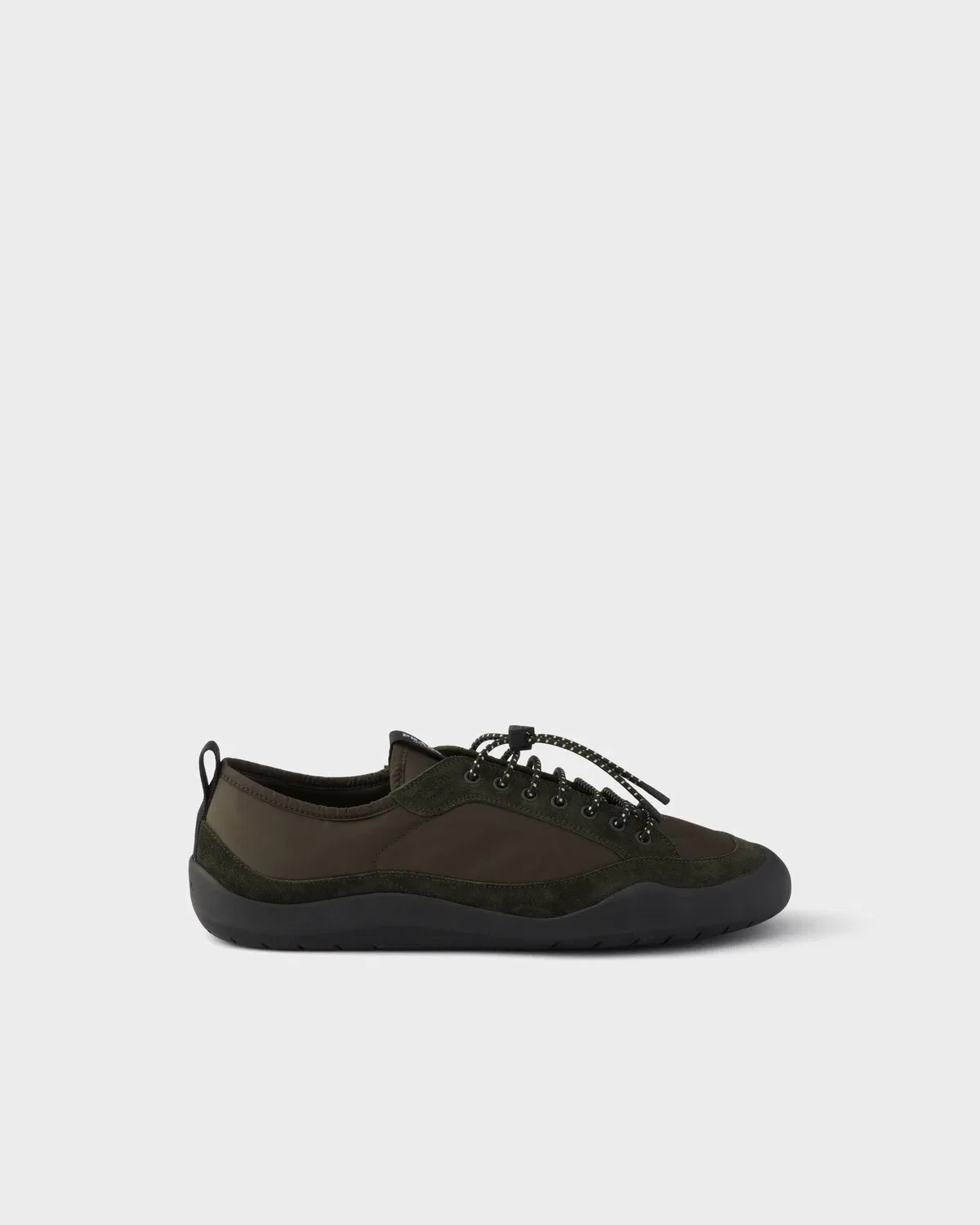 Кроссовки Speedrock из переработанного нейлона и замши Prada, хаки — фото 2