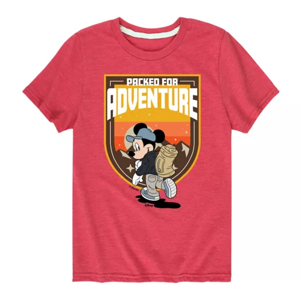 

Футболка с принтом Микки Мауса для мальчиков 8-20 лет. Disney, красный