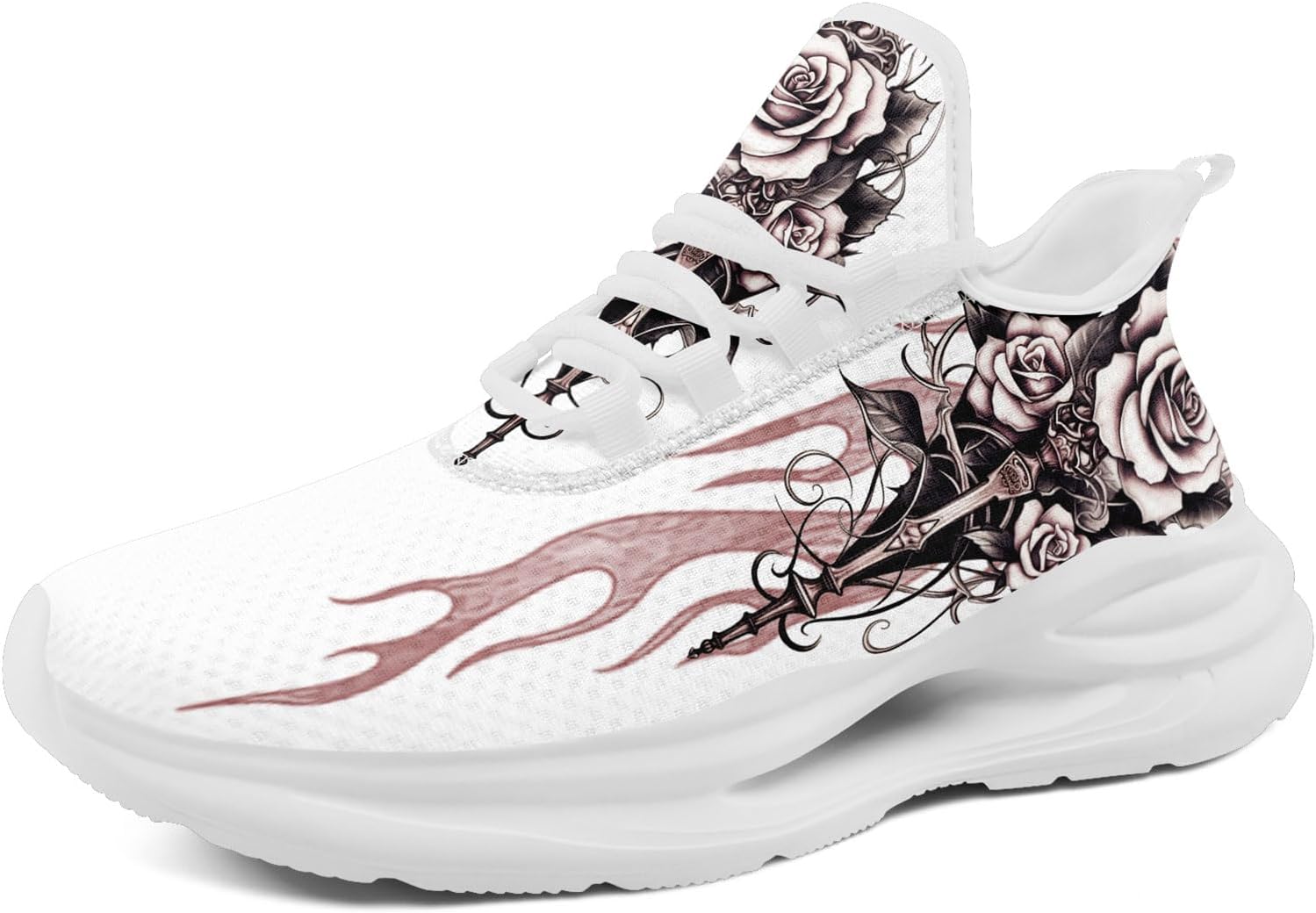 

Кроссовки с черепом для мужчин и женщин, стильная элегантность, готические графические повседневные спортивные кроссовки для тенниса и тренировок Awsole, белый/фиолетовый/коричневый/светло-фиолетовый