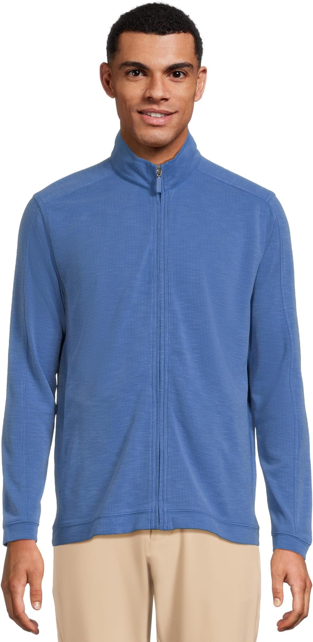 

Мужская винтажная вафельная куртка на молнии Johnston & Murphy, Royal