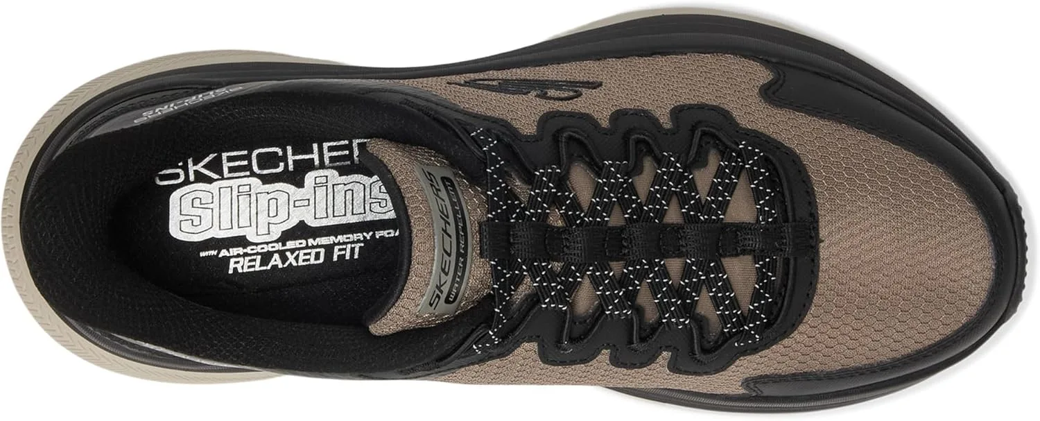 Мужские кроссовки Skechers Zirrus Hands Free без шнурков, черный/коричневый — фото 2