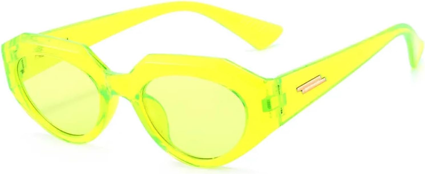 

Солнцезащитные очки с защитой от УФ-излучения UV400 | Панк, овальные, «кошачий глаз», в стиле стимпанк с леопардовым принтом | Для женщин и мужчин, для занятий спортом на открытом воздухе и вождения DSVIGF, Yellowgreen-green