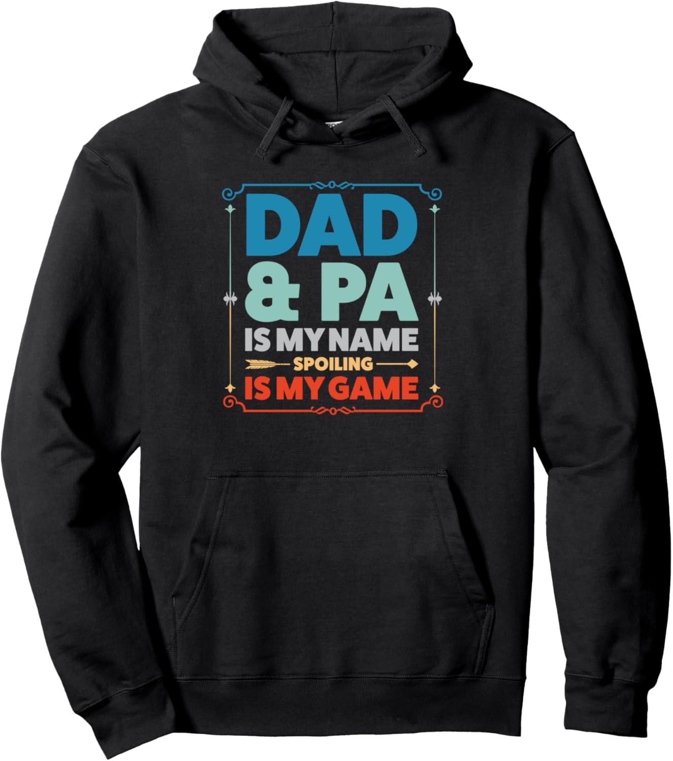 

Толстовка, Меня зовут папа и отец. Я избалован. Дедушка в толстовке Grandfather Grandpa Gift Ideas, черный