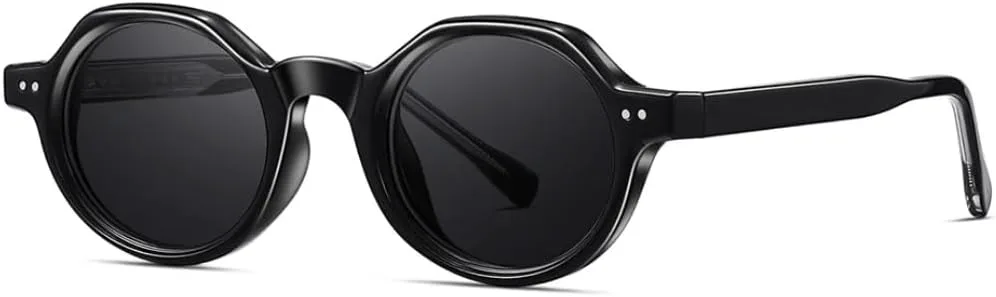 

Ретро-модные круглые панк-солнцезащитные очки для женщин и мужчин, классические, с защитой от УФ-излучения UV400, для активного отдыха VFDHN, Shiny Black