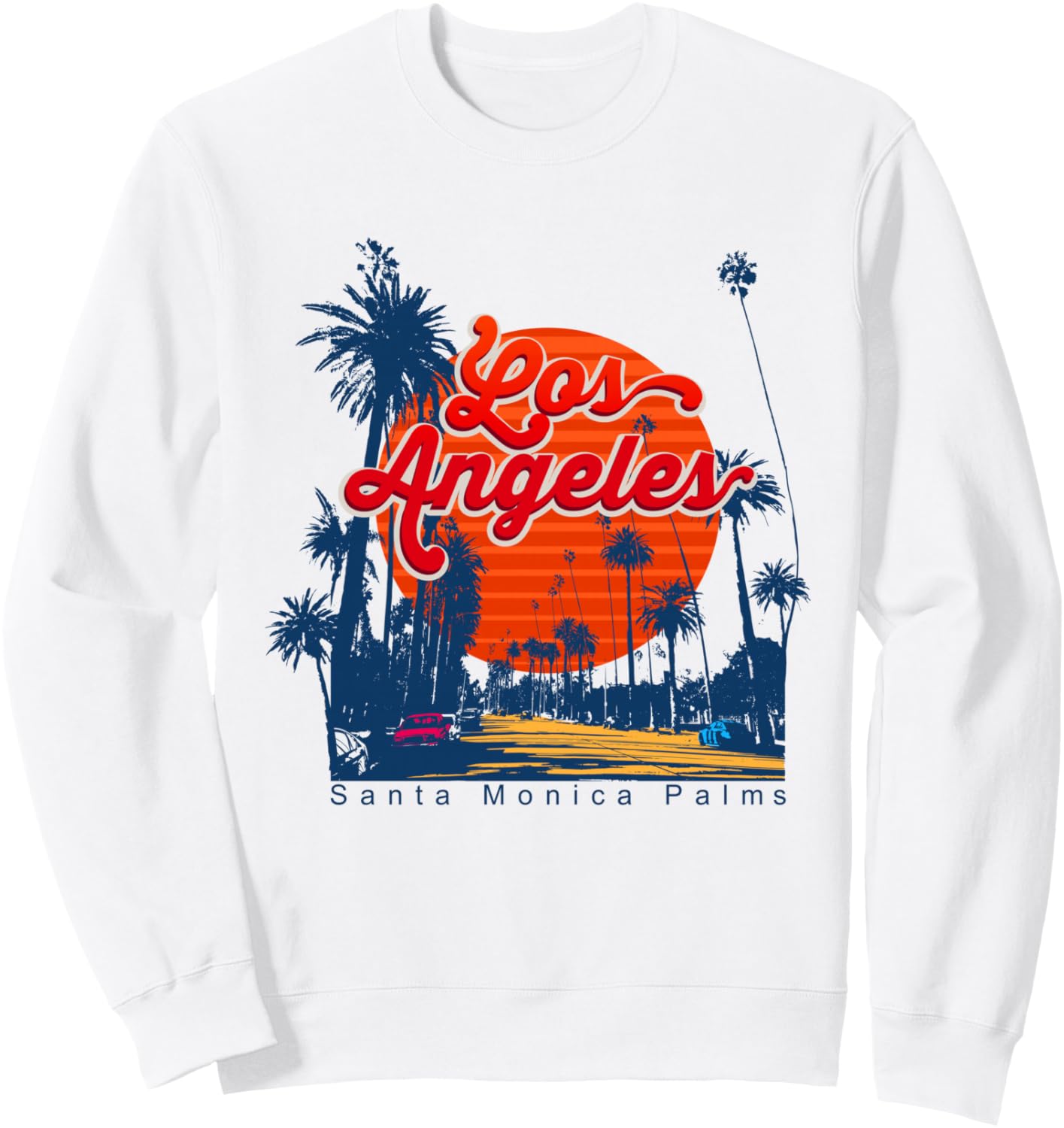 

Образ с видом на панораму Лос-Анджелеса и пальм, толстовка с надписью «Лос-Анджелес, Калифорния» Bahaa'S Tee, белый