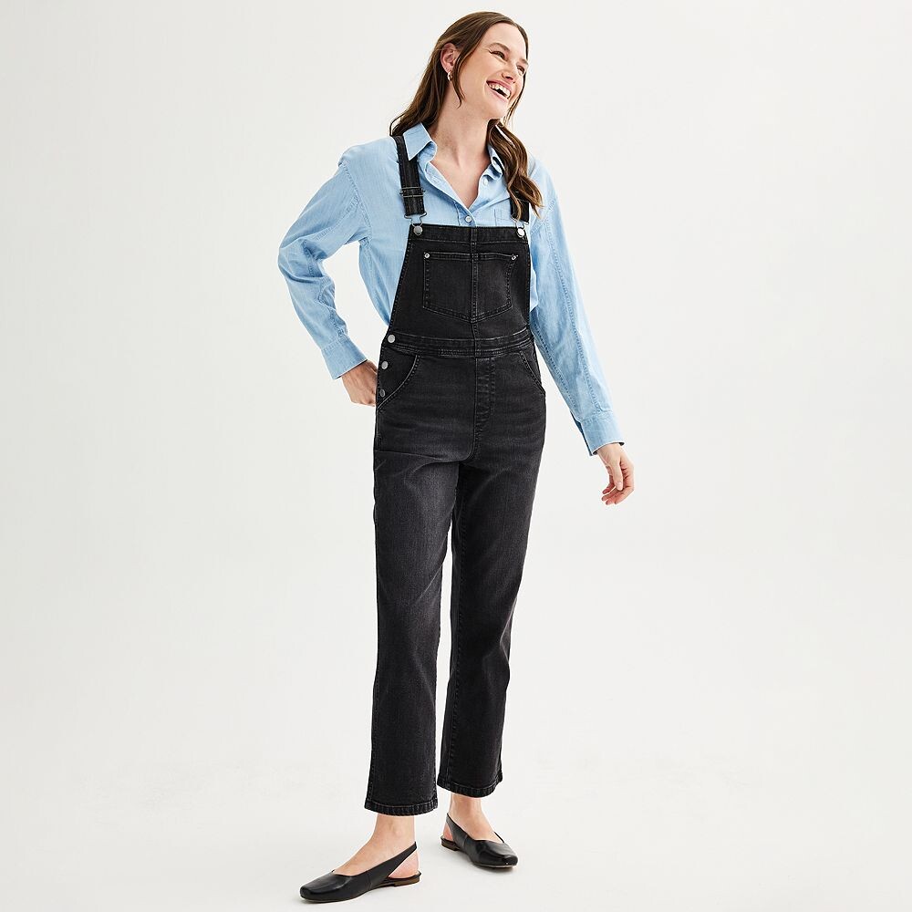 

Женский джинсовый комбинезон Sonoma Goods For Life, цвет Washed Black