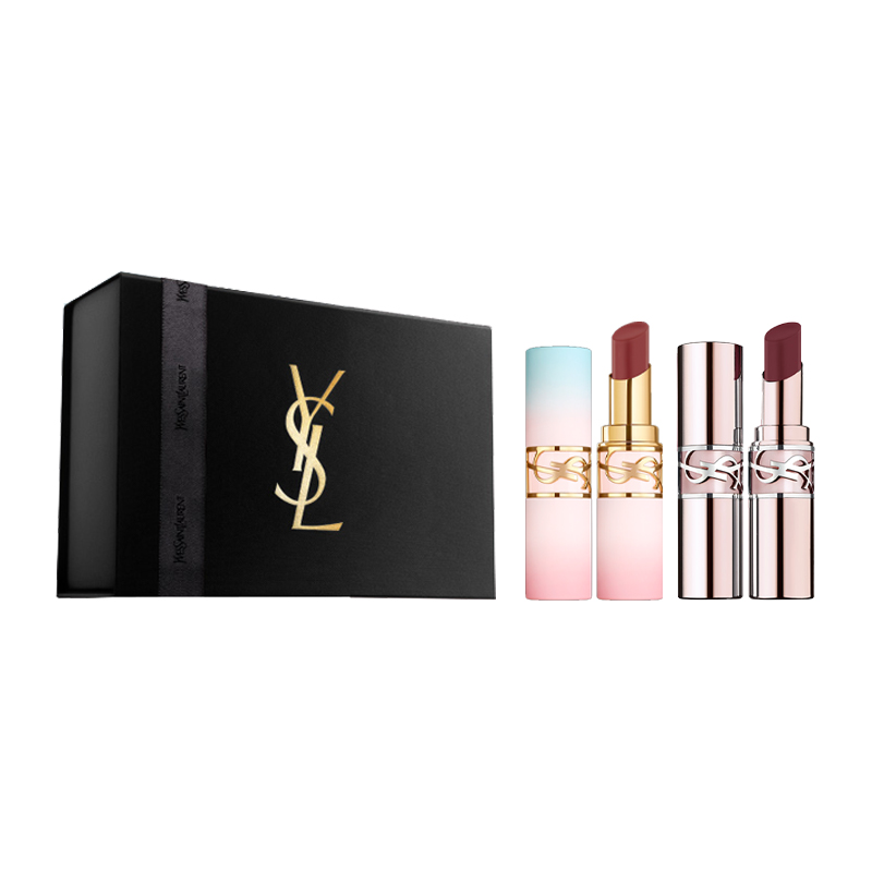 

SAINT LAURENT Ограниченная серия на День святого Валентина Enchanted Pink Tube Set помады Water Light легко растушевываются тон