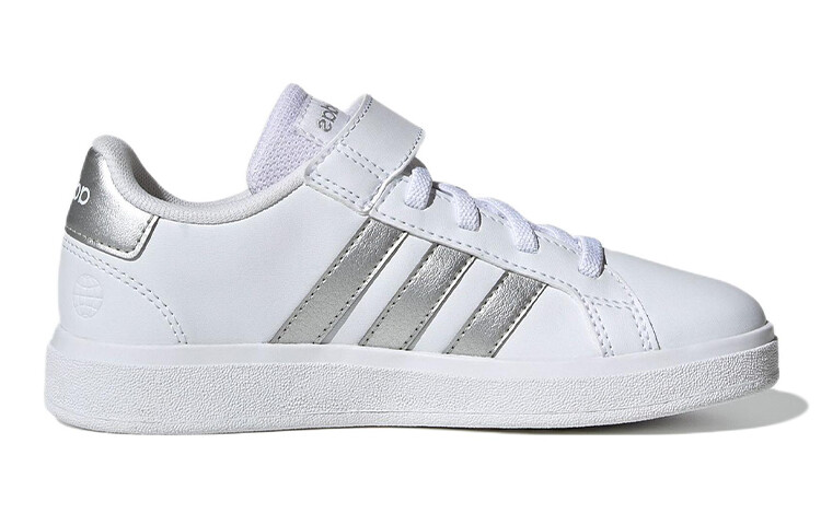 Кроссовки Adidas Grand Court 2.0 Little Kid 'White Matte Silver' — фото 2