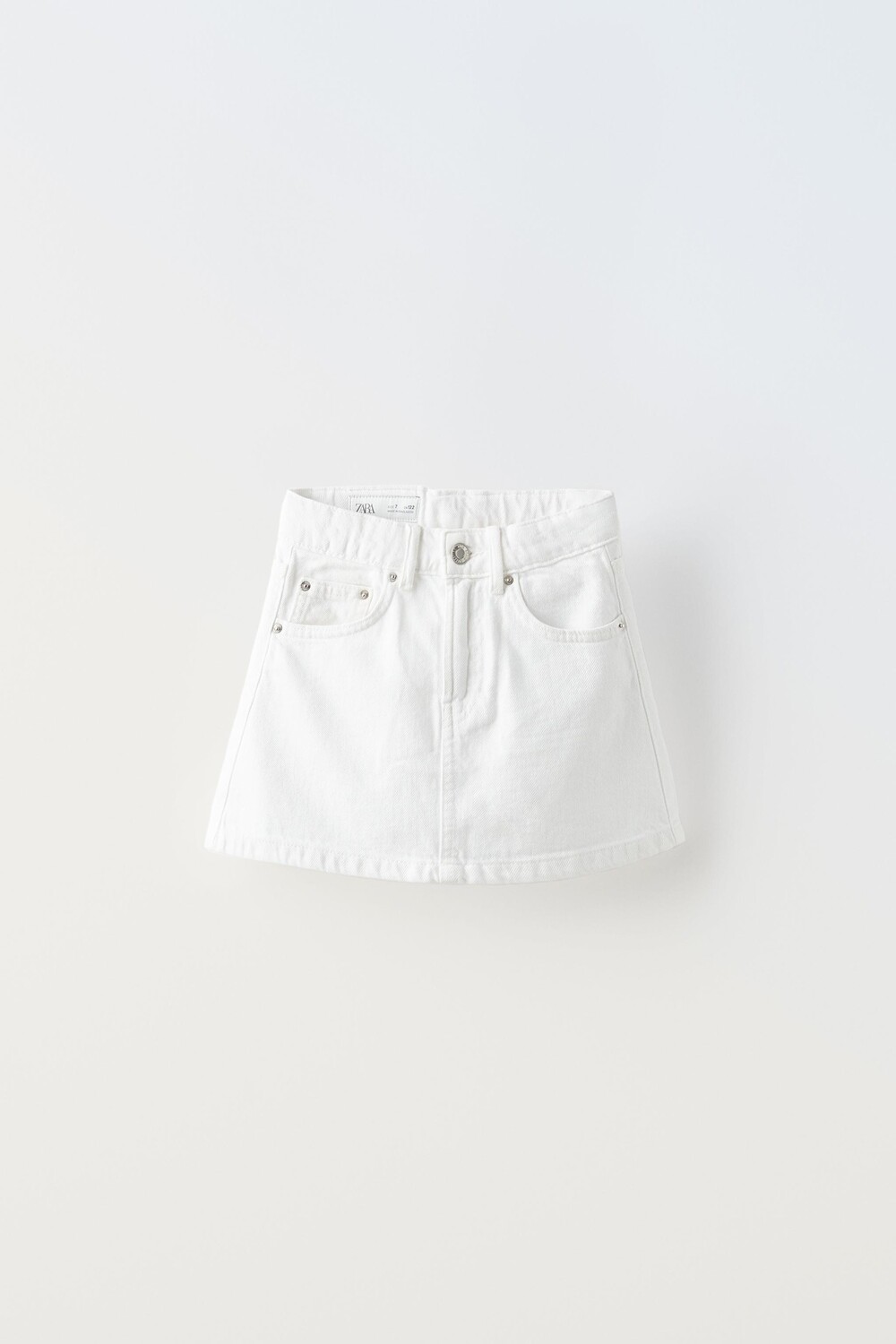 

Джинсовая мини-юбка ZARA, белый