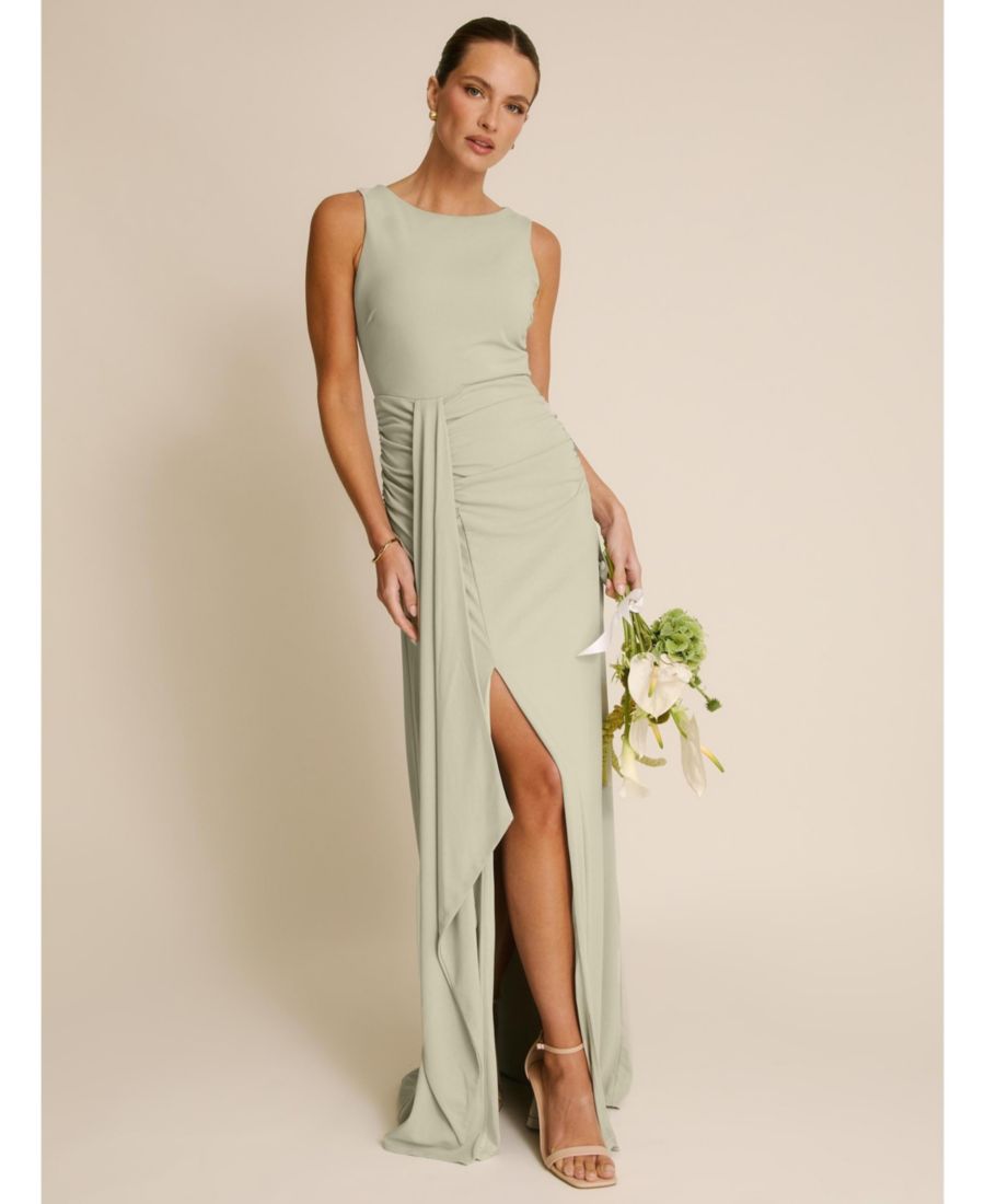 

Женское драпированное платье без рукавов из эластичной ткани Six Stories, Sage