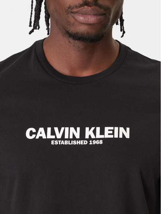 Футболка regular fit 30s Graphic LV04RE820G Calvin Klein, черный — фото 4