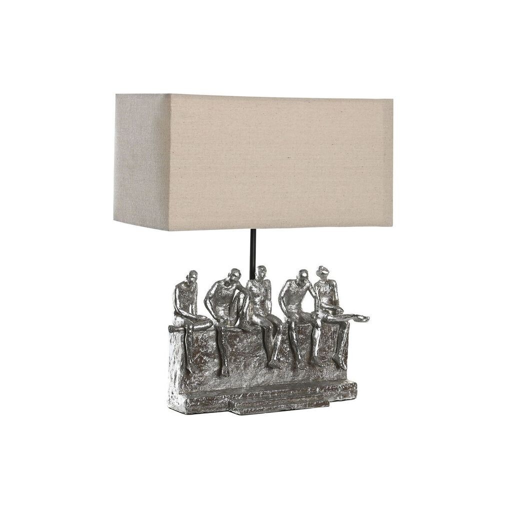 

Настольная лампа DKD Home Decor 36 x 21,5 x 43 см Серебристый Бежевый Металл Смола 220 В 50 Вт