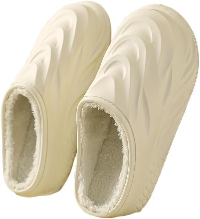 

Мужские тапочки Clolinde с EVA подошвой, мягкой тканевой подкладкой для дома и улицы - противоскользящие, водонепроницаемые, для ежедневного ношения осенью и зимой - удобные и стильные, бежевый