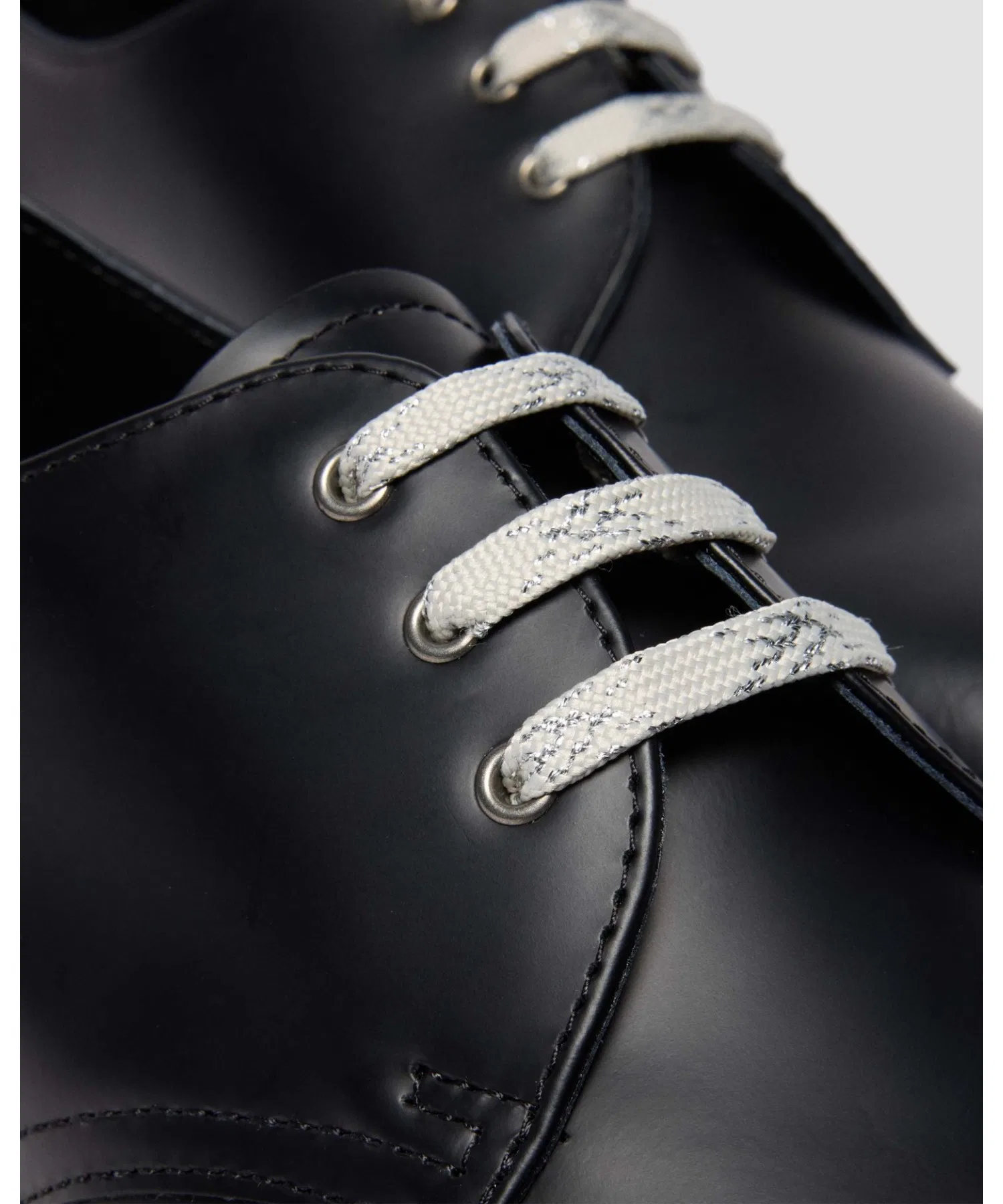 Унисекс ботинки Dr. Martens 1461 с серым швом чёрные — фото 4