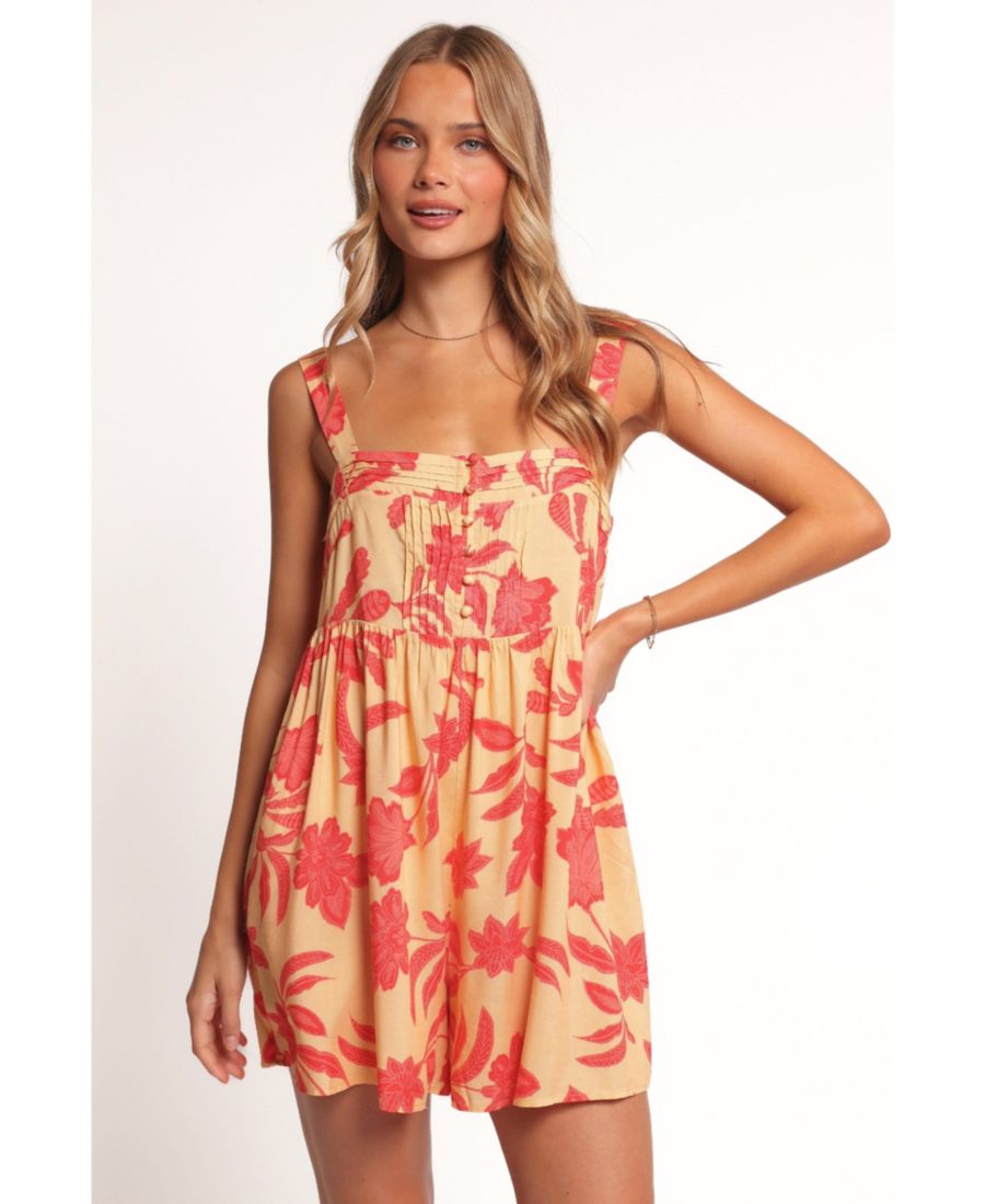 

Женский комбинезон Nani - красно-желтый с цветочным узором "пейсли" Petal and Pup, Red